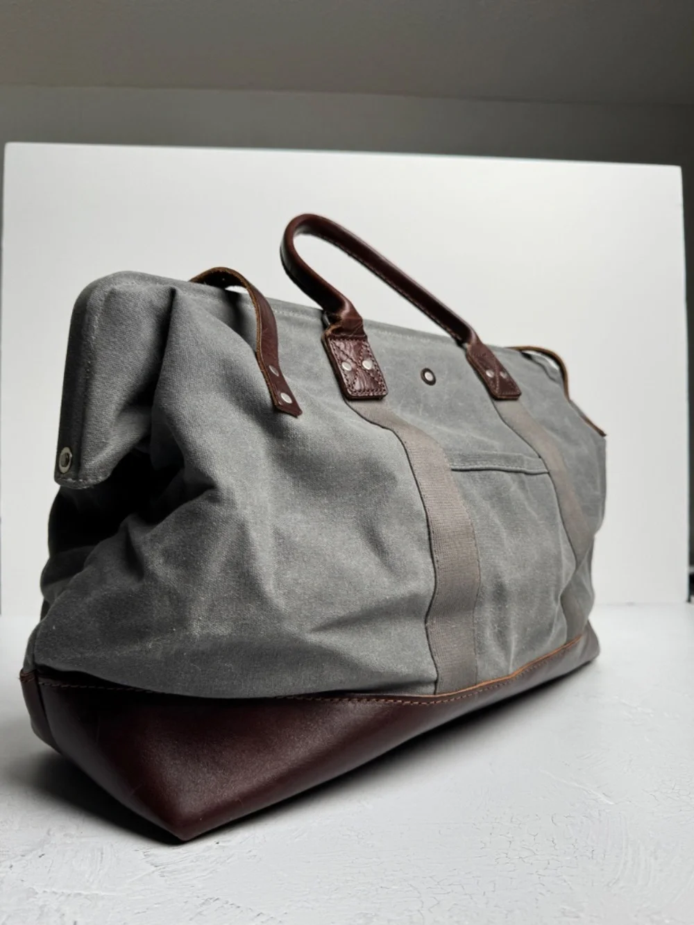 BILLYKIRK Waxed Canvas & Leather Weekender Bag